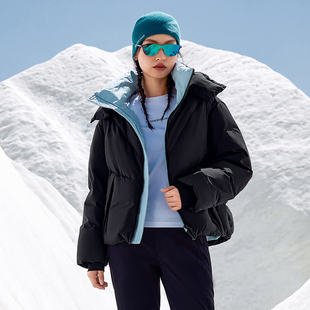 拓路者短款羽绒服面包服女2025年冬季加厚可拆卸帽保暖通勤外套