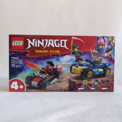 LEGO乐高幻影忍者系列71840黑化杰与德里克斯赛车大对决儿童玩具