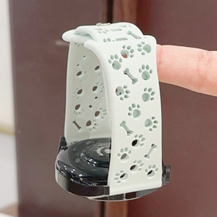 可爱小狗爪硅胶镂空透气GT5适用华为GT3手表watch4pro表带苹果S11