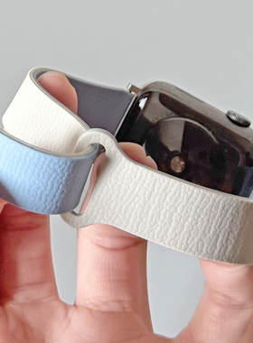 荔枝纹小蛮腰硅胶磁吸GT5适用华为GT6手表watch4表带苹果小米9PRO