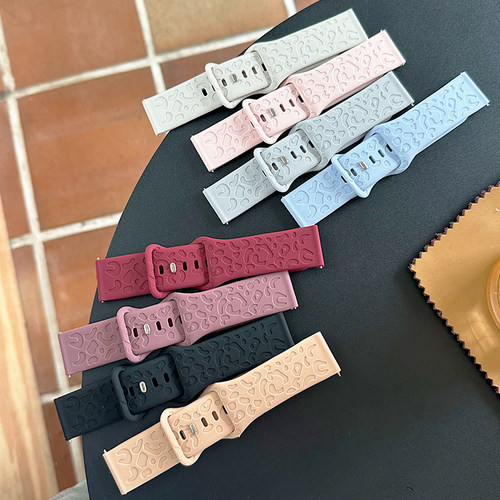 豹纹硅胶运动新款表带