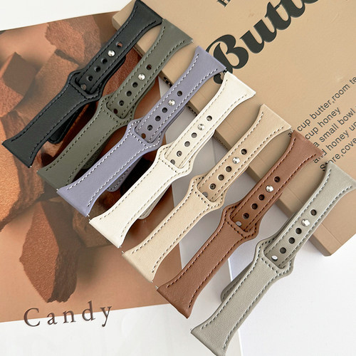 小蛮腰真皮小众表带新款