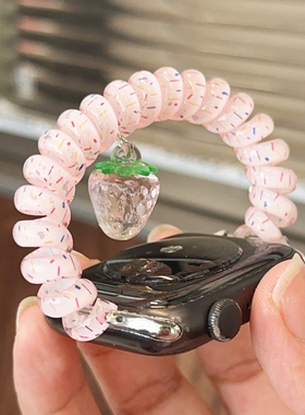 弹力一体新款电话线GT5适用华为GT3手表watch4pro表带小米苹果s10