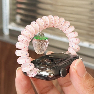 弹力一体新款电话线GT5适用华为GT3手表watch4pro表带小米苹果s10