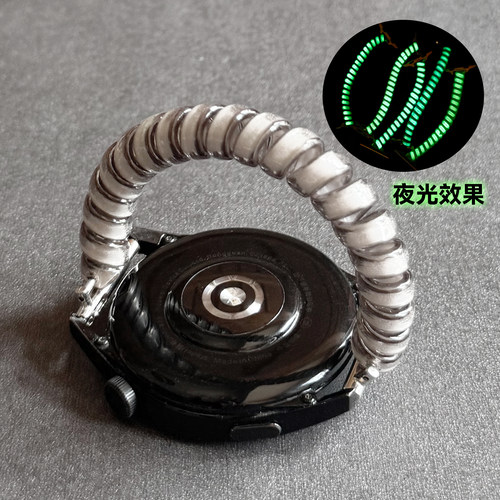 适用夜光弹力一体电话线GT5表带