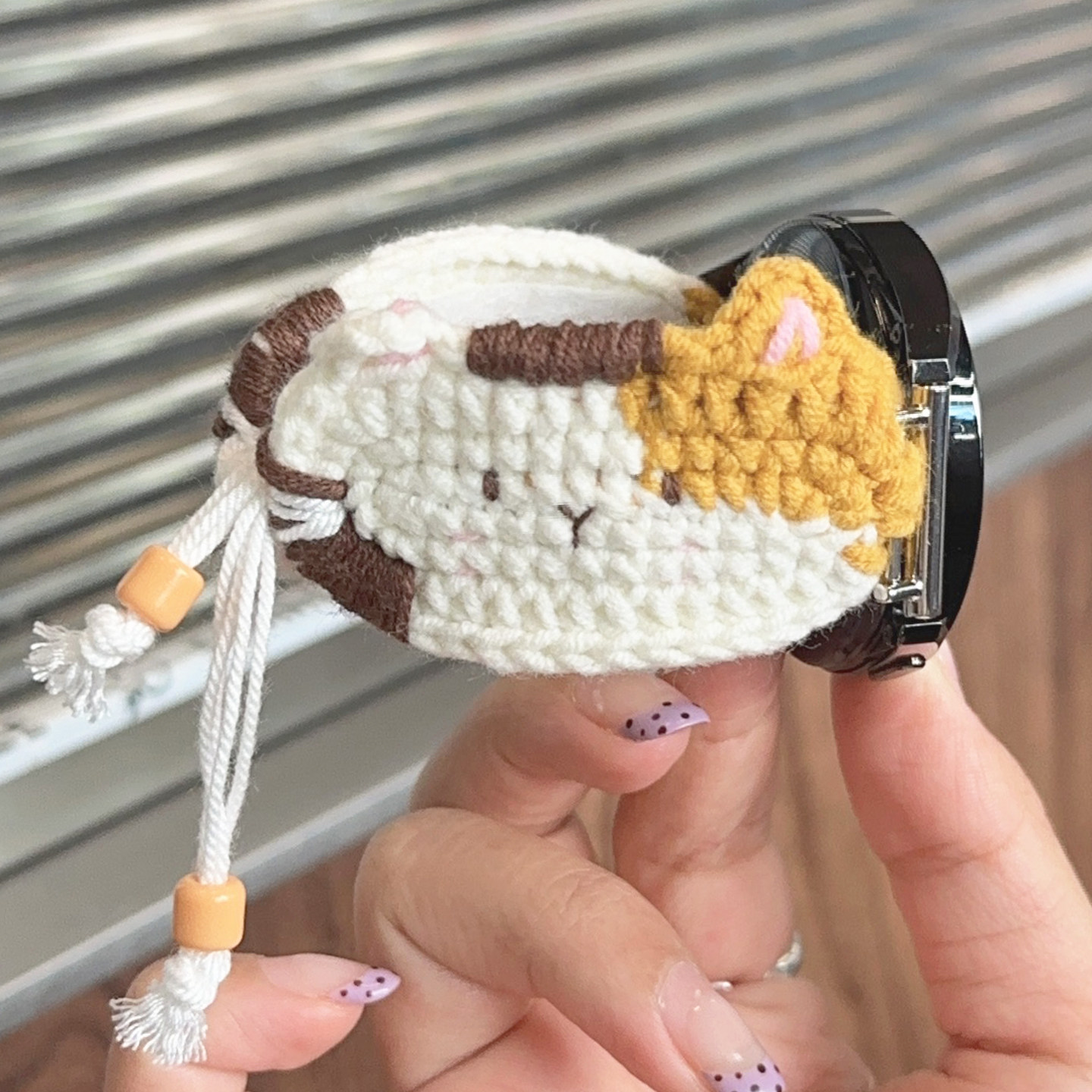 秋冬毛线编织针织表带