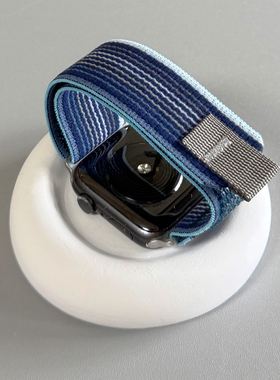 民族风魔术贴回环尼龙拼色iwatch表带s10适用s9苹果手表se新款678