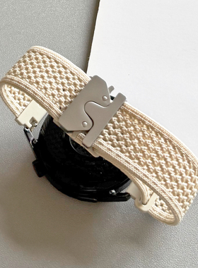 透气针织伞扣尼龙GT5适用华为GT3手表watch4pro表带fit4苹果9小米