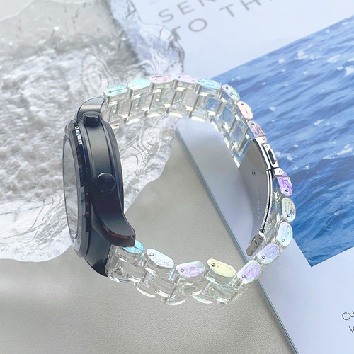 幻彩透明树脂彩色表带