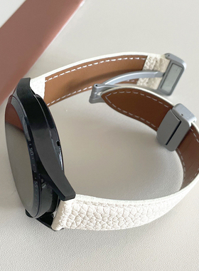 荔枝纹皮革磁吸新款GT适用gt2华为手表GT3表带watch4pro荣耀Magic