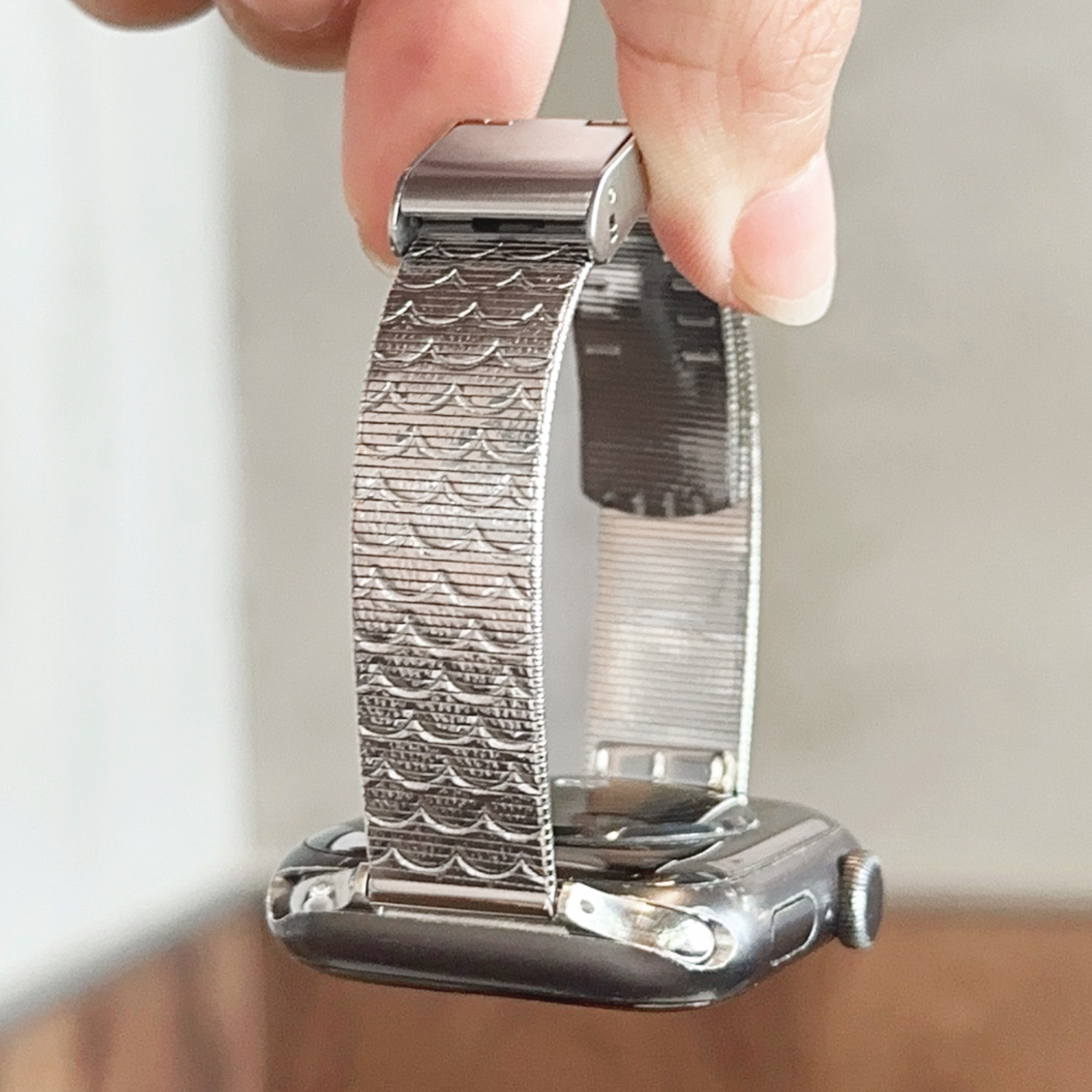 波浪鱼鳞纹金属细款GT6适用华为手表watch4pro表带GT5苹果iwatch9