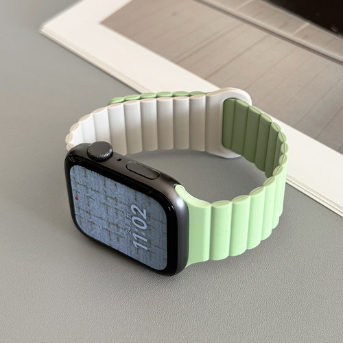 拼色硅胶磁吸适用iwatch表带