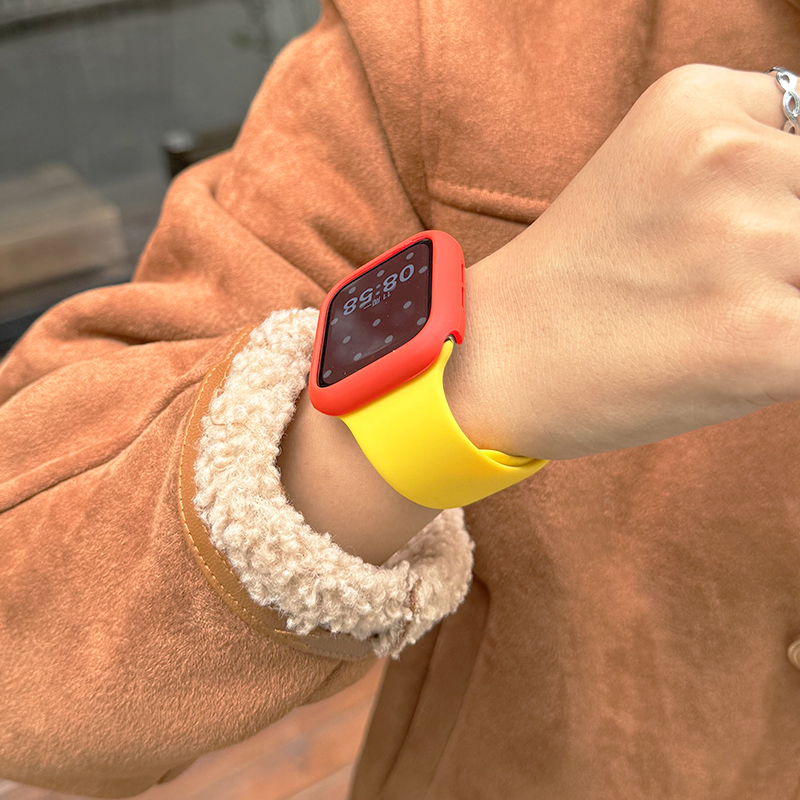 新年红色黄色适用iwatch表带