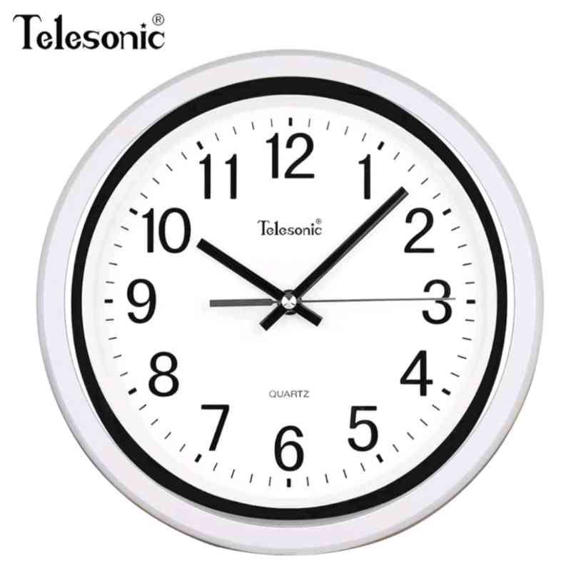 天王星时钟时尚简约创意客厅卧室挂表石英壁钟 6928白色28厘米