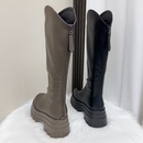 7cm增高女2025新款秋冬加绒小个子不过膝高筒骑士靴粗腿瘦瘦靴子