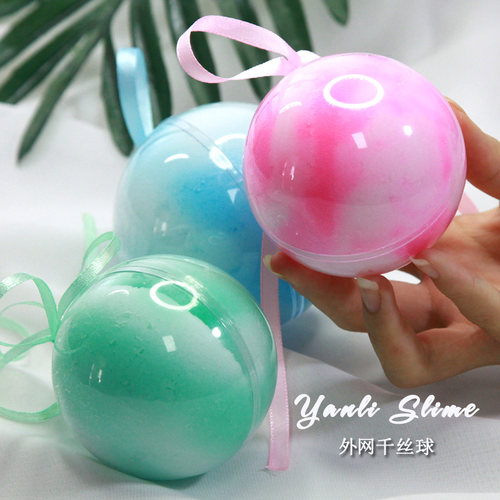 史莱姆进口少女解压泥成品水变雪