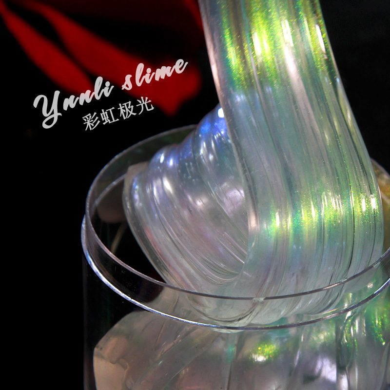 史莱姆起泡胶彩虹极光ins网红