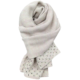 东润莲 男女纯棉围巾花色好看耐脏 全棉线针织围巾加厚保暖护颈椎