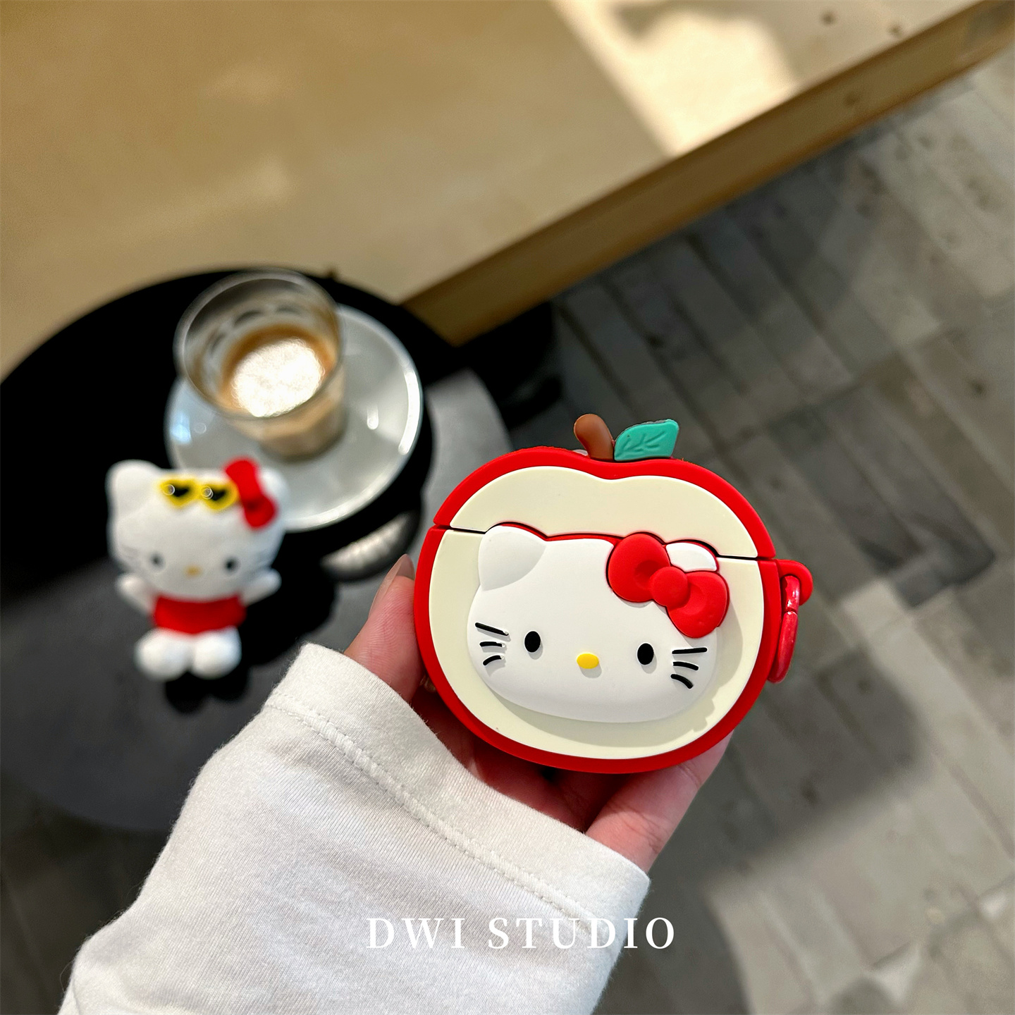 可爱红苹果Kitty耳机壳保护套