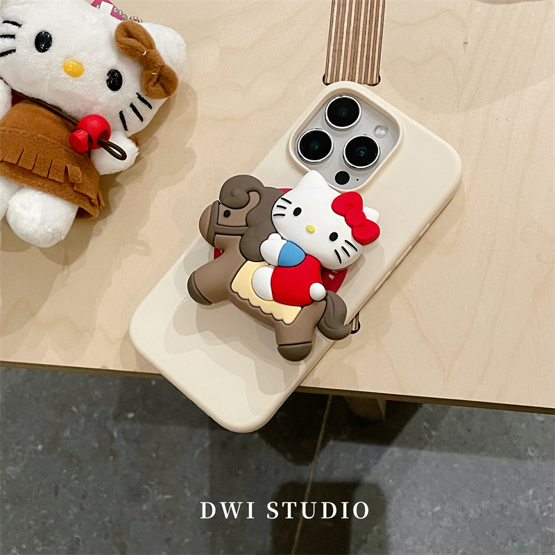 可爱木马Kitty磁吸支架手机壳