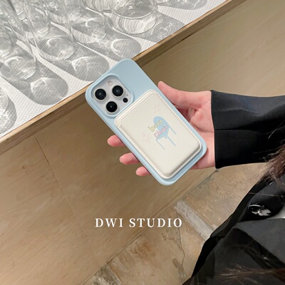 磁吸ins小众蓝椅子插卡手机壳