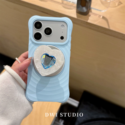 蓝波漾宝石支架磁吸手机壳