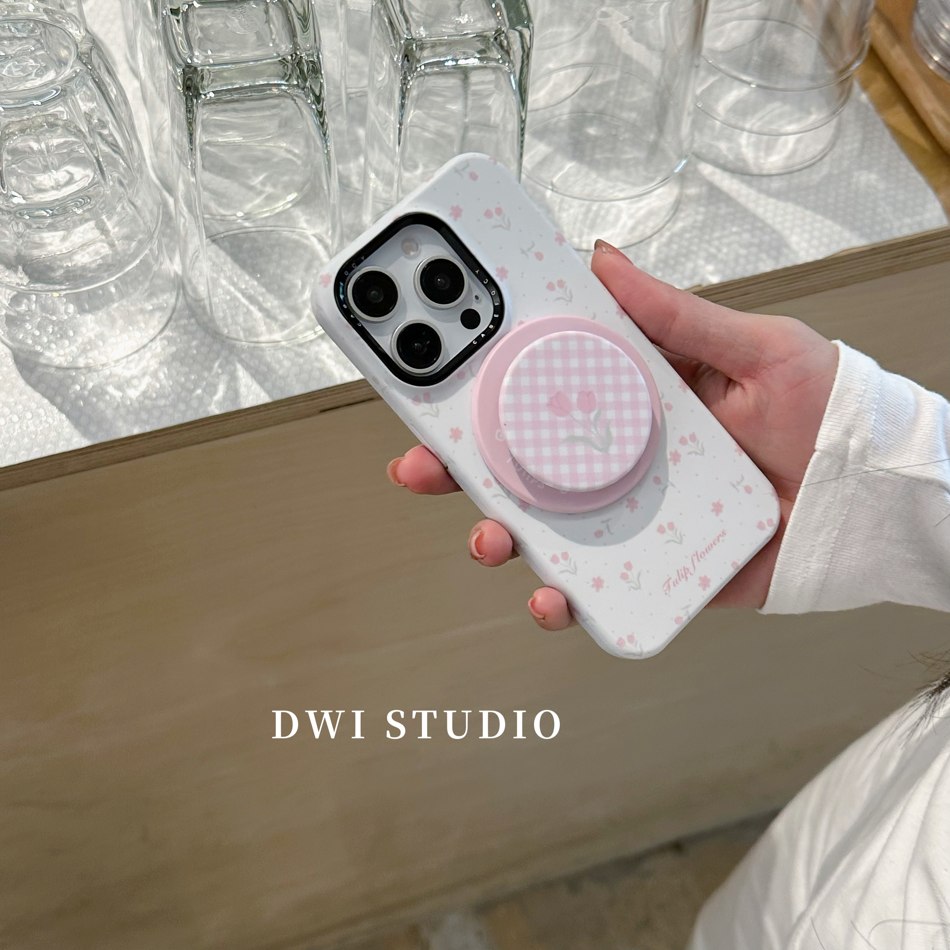 DWI STUDIO早春碎花磁吸支架手机壳16promax/14适用苹果15pro/17promax/13新款iPhone16菲林硬壳17pro