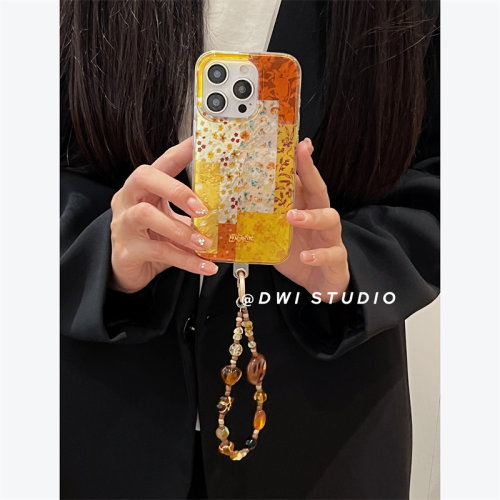 高级感秋天碎花链条手机壳