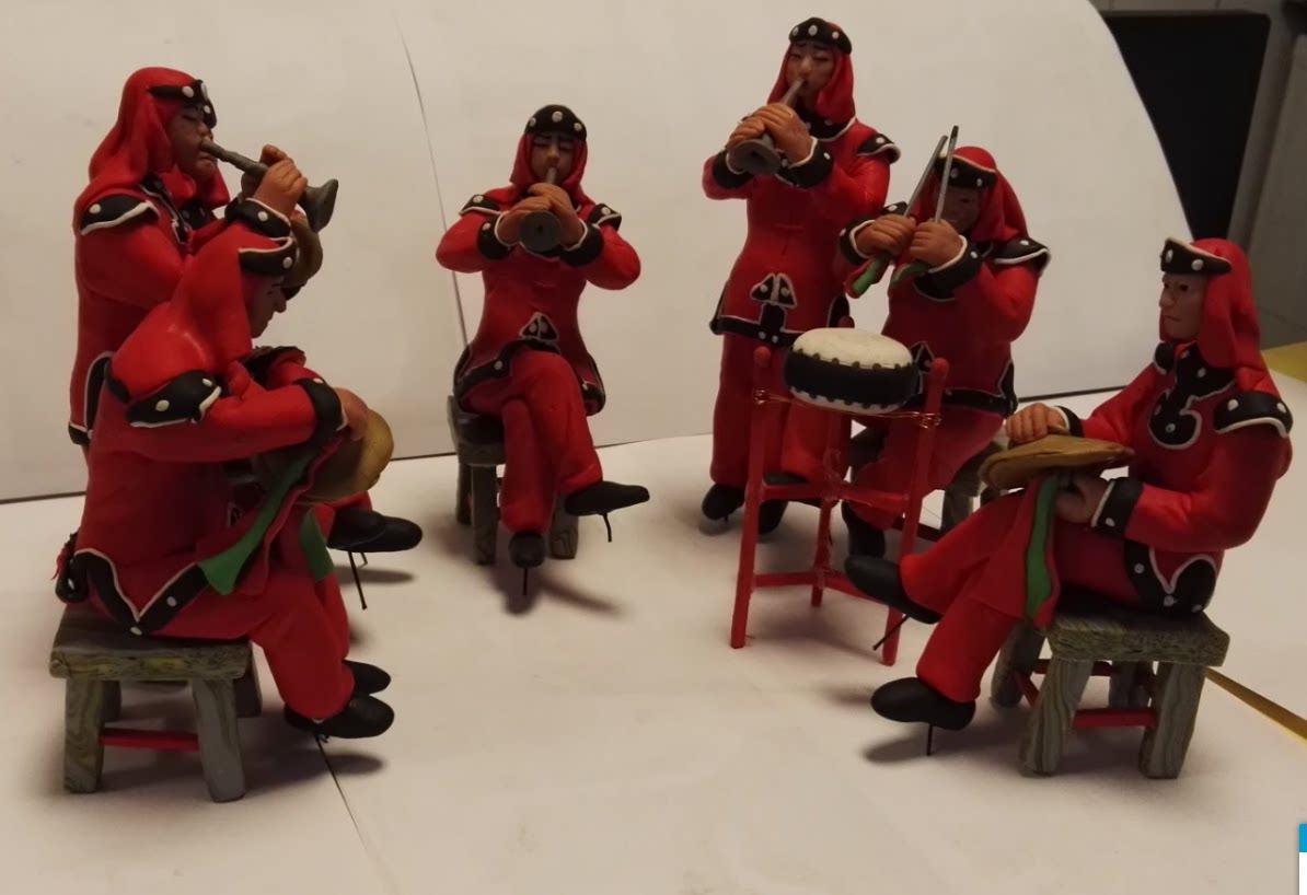 微缩景观场景复原彩塑小人博物馆泥人泥塑彩绘定制雕塑 软陶 道具