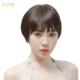 娇滴滴假发狗啃斜刘海整顶全假发套短款 直发高仿真女网红妈妈短发
