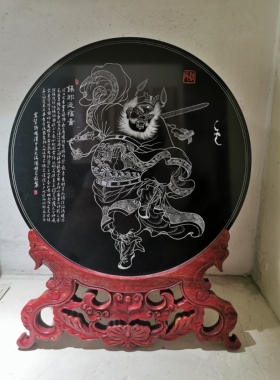 灵璧石摆件钟馗各种姿势纯手工