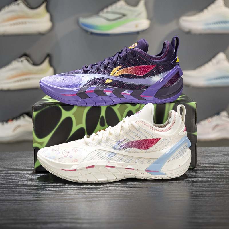 李宁反伍游击2 SUPER超䨻科技男轻量高回弹耐磨篮球外场鞋ABFW001