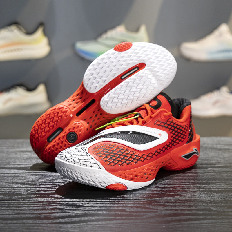 李宁反伍5 LOW篮球鞋男支撑包裹轻量高回弹实战外场运动鞋ABFW003