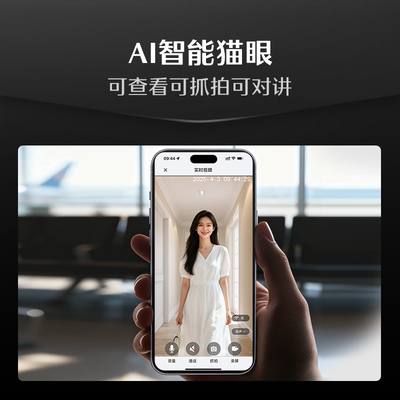 【李佳琦直播间】德施曼人脸识别智能入户门锁小嘀V20F！！！