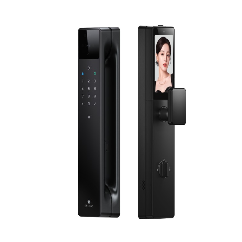 智能门锁3D人脸识别可视猫眼哨兵三摄大屏指纹密码电子锁ZQ003