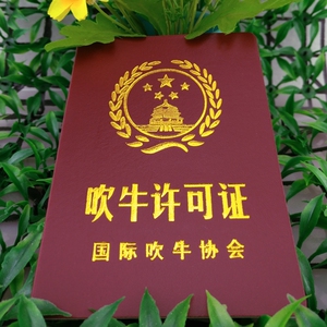 吹牛许可证搞笑证书整蛊玩具