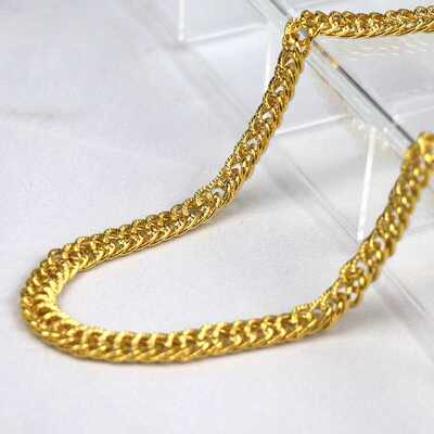 网红嘻哈大金链子土豪男超粗金项链假黄金真直播道具社会人