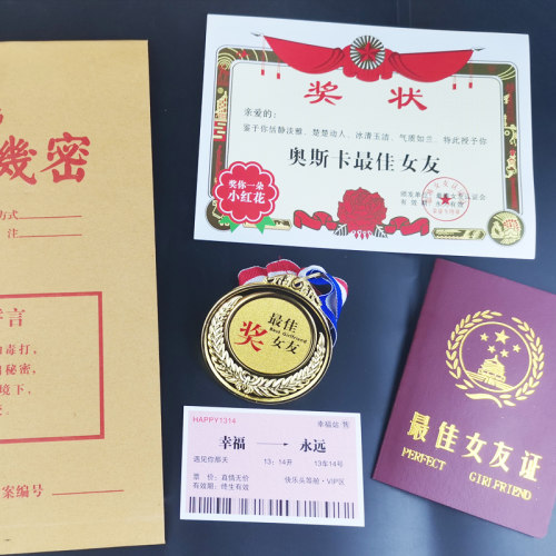 证书朋友老公毕业生日礼物