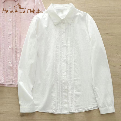 花木马春季新款白衬衫方领上衣气质百搭通勤女士上衣1S11501