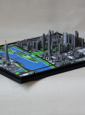 广州微缩城市立体模型摆件3d打印摆件装饰礼品礼物客厅办公桌面
