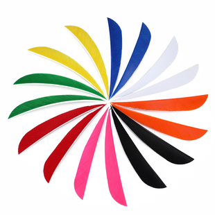 火鸡箭羽2寸3寸4寸5寸真羽刀翎羽毛纯色水滴梭形箭羽箭支DIY配件