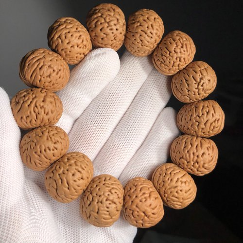 文玩桃核手串苹果园蚂蚁纹龙鳞纹大柳叶脑纹磨盘野生核桃收藏送礼