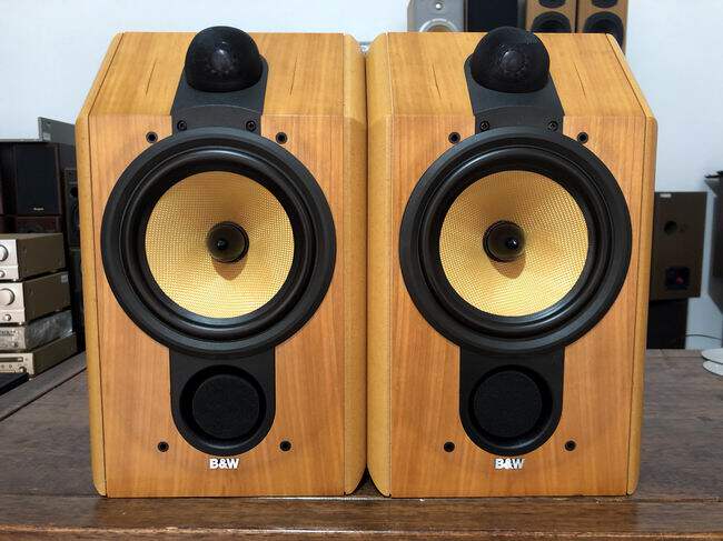 二手原装英国进口 b&w/宝华 cdm1se 签名版 hifi发烧书架音箱