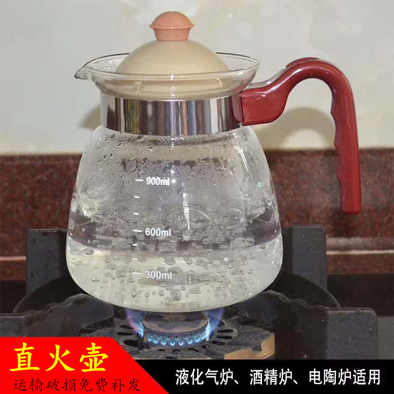 高硼硅冷水壶耐高温玻璃烧水壶可明火电陶炉加热泡茶壶家用大容量-封面