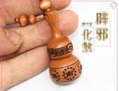 木雕葫芦弥勒佛葫芦桃木阿弥陀佛钥匙扣葫芦