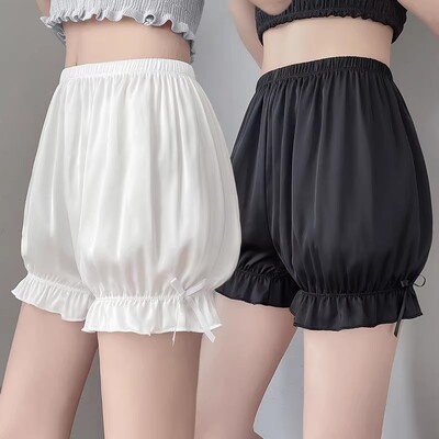 打底裤薄款安全裤白色南瓜裤