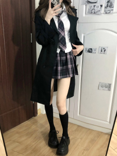 衬衣学院风上衣辣妹风衣白色女衬衫 jk制服套装 纯欲基础款 收腰长袖