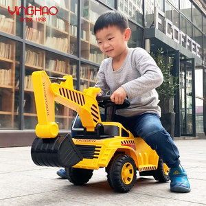 鹰豪儿童挖掘机工程车钩机推土机1--4可坐可骑男女玩具车电动汽车