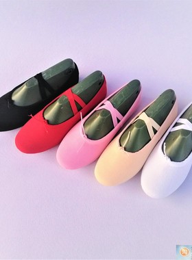 成人白色帆布教师鞋软底鞋舞蹈鞋练功鞋健美鞋儿童芭蕾舞鞋瑜伽鞋