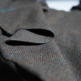 100%羊绒 保暖柔软 410g 46号康平纳色织提花法兰绒精纺羊绒